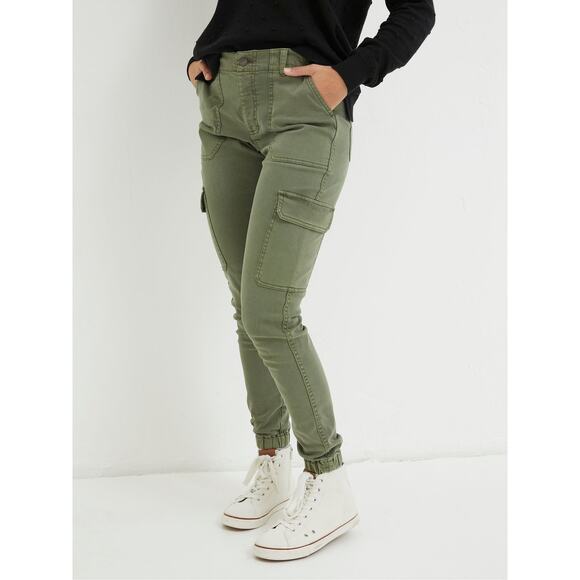 Fatface Women's Comfort Stretch Hythe Cargo Trousers Slim Fit Green Size 6 - Picture 7 of 9